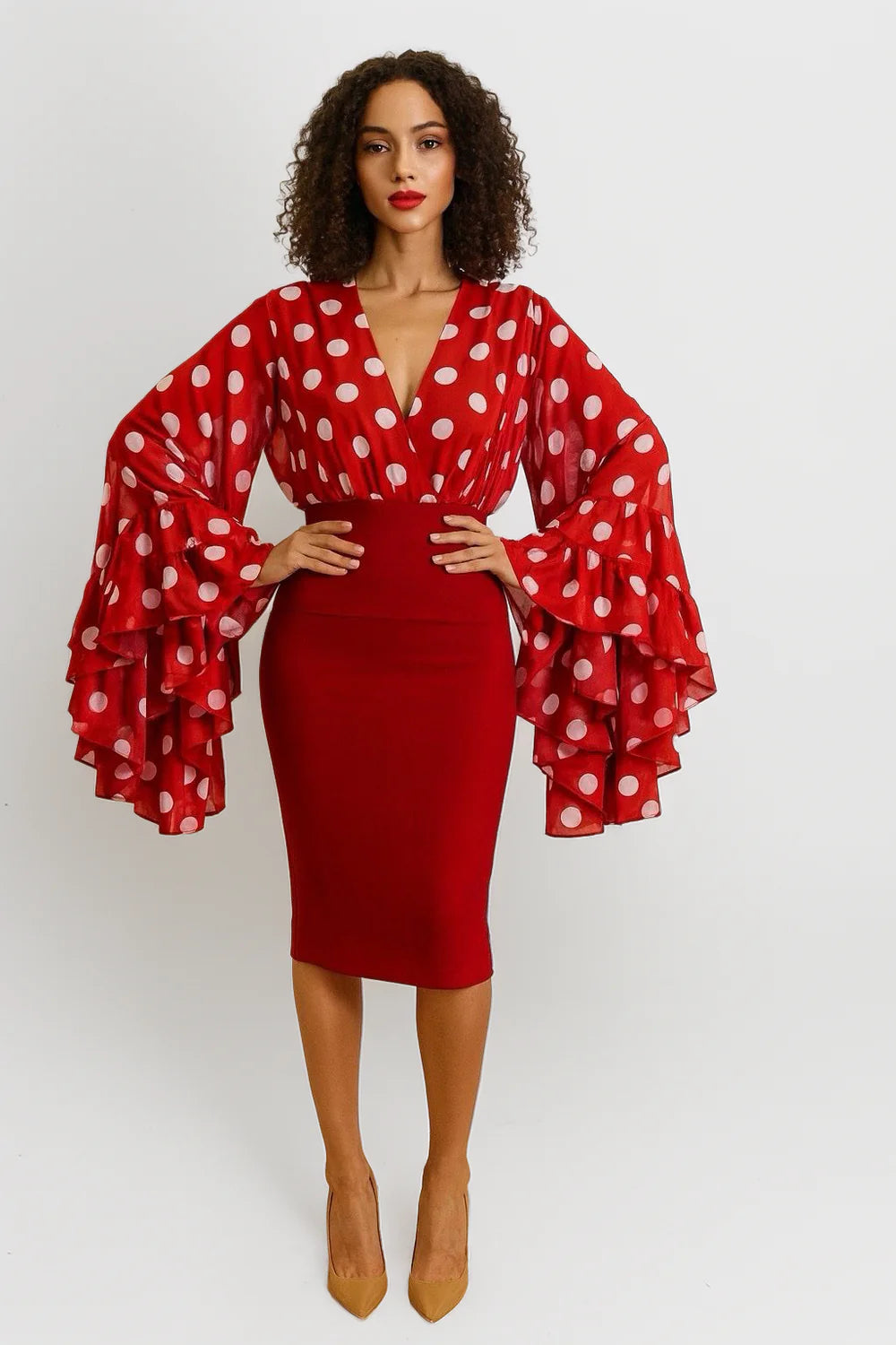 Crimson Statement Blouse