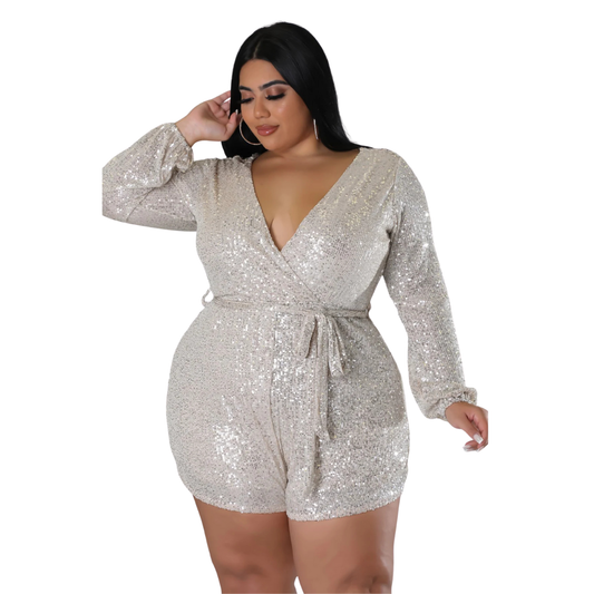 Golden Hour Sequin Romper