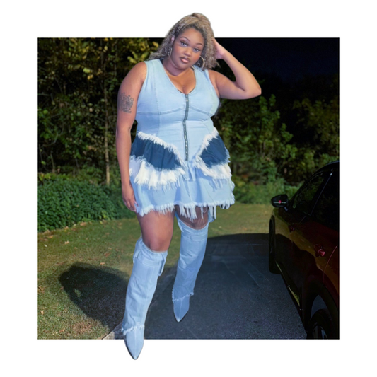 Take The Hint Denim Dress