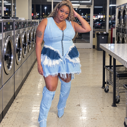 Take The Hint Denim Dress