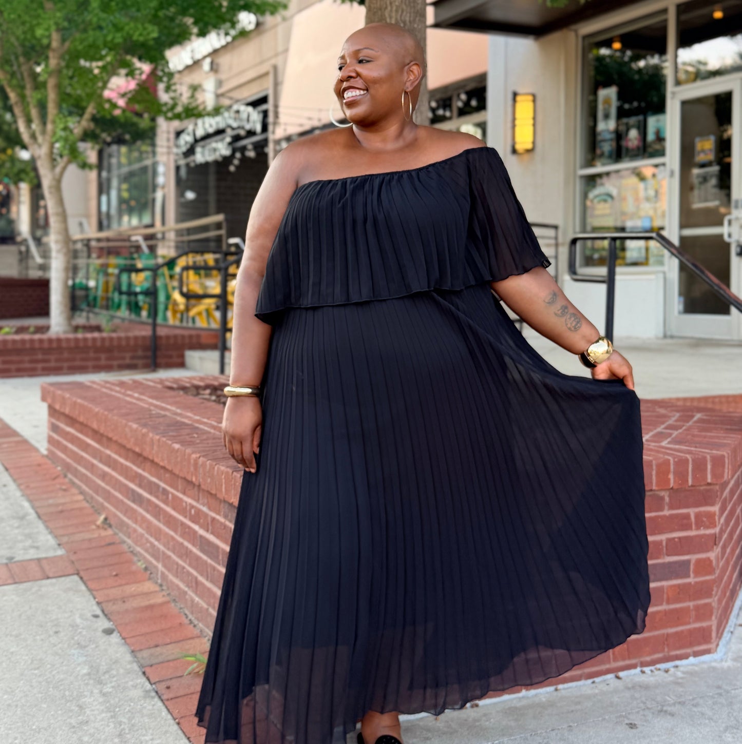 Radiant Grace Pleated Maxi Dress